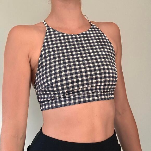 Gingham high neck open - Picture 6 of 8